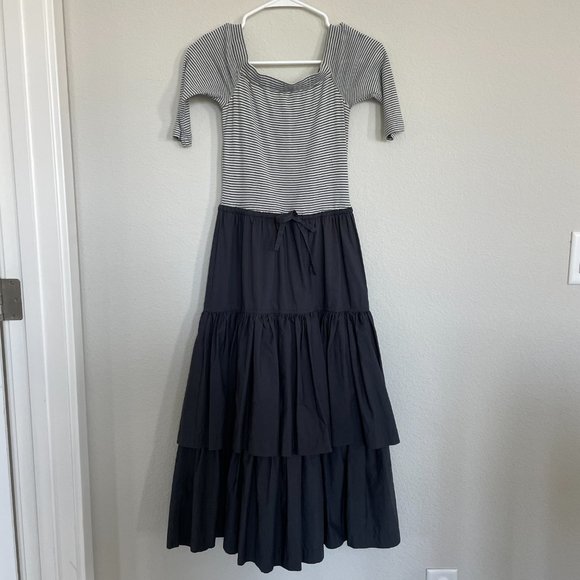 La Vie Rebecca Taylor Rib Jersey and Poplin Dress in size XS - Picture 4 of 11
